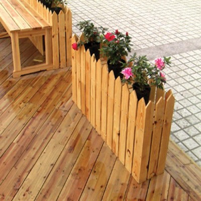供应城阳景观花箱 防腐木花盆加工